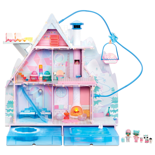 Buy L.O.L. Surprise! Winter Disco Chalet Wooden Doll House with Exclusive Family & 95+ Surprises from Sirius Sales