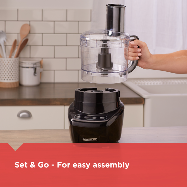 Buy BLACK+DECKER Easy Assembly 8-Cup Food Processor, Black, FP4200B from Sirius Sales