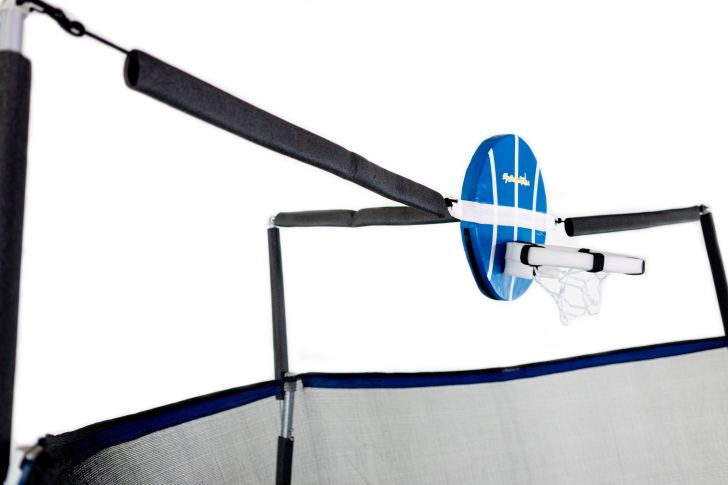 Buy Bounce Pro 14-Foot Trampoline, Basketball Hoop, Safety Enclosure, Blue from Sirius Sales
