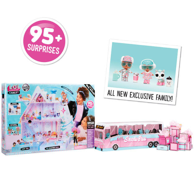 Buy L.O.L. Surprise! Winter Disco Chalet Wooden Doll House with Exclusive Family & 95+ Surprises from Sirius Sales