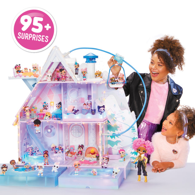 Buy L.O.L. Surprise! Winter Disco Chalet Wooden Doll House with Exclusive Family & 95+ Surprises from Sirius Sales